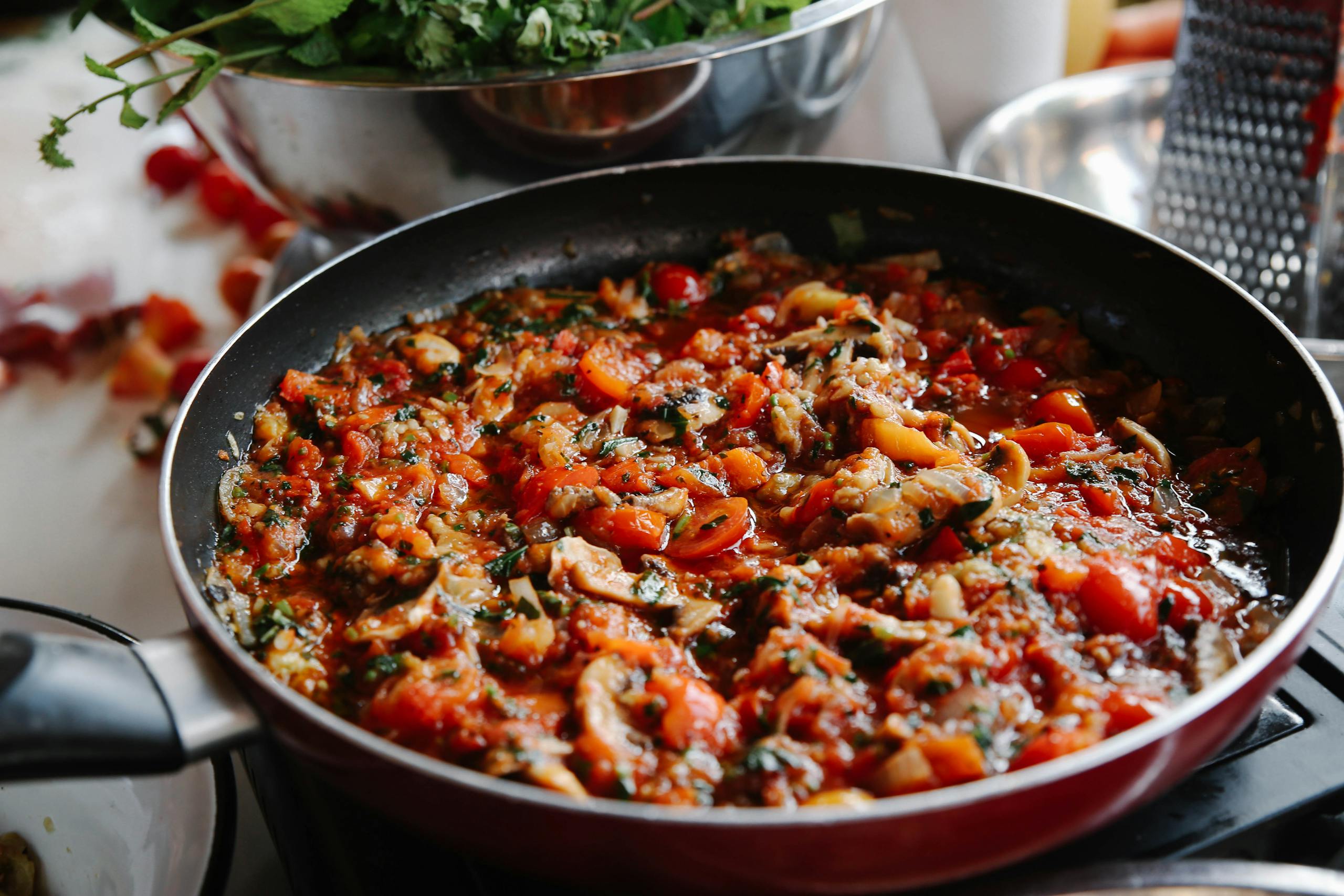 Cooking Food in a Pan